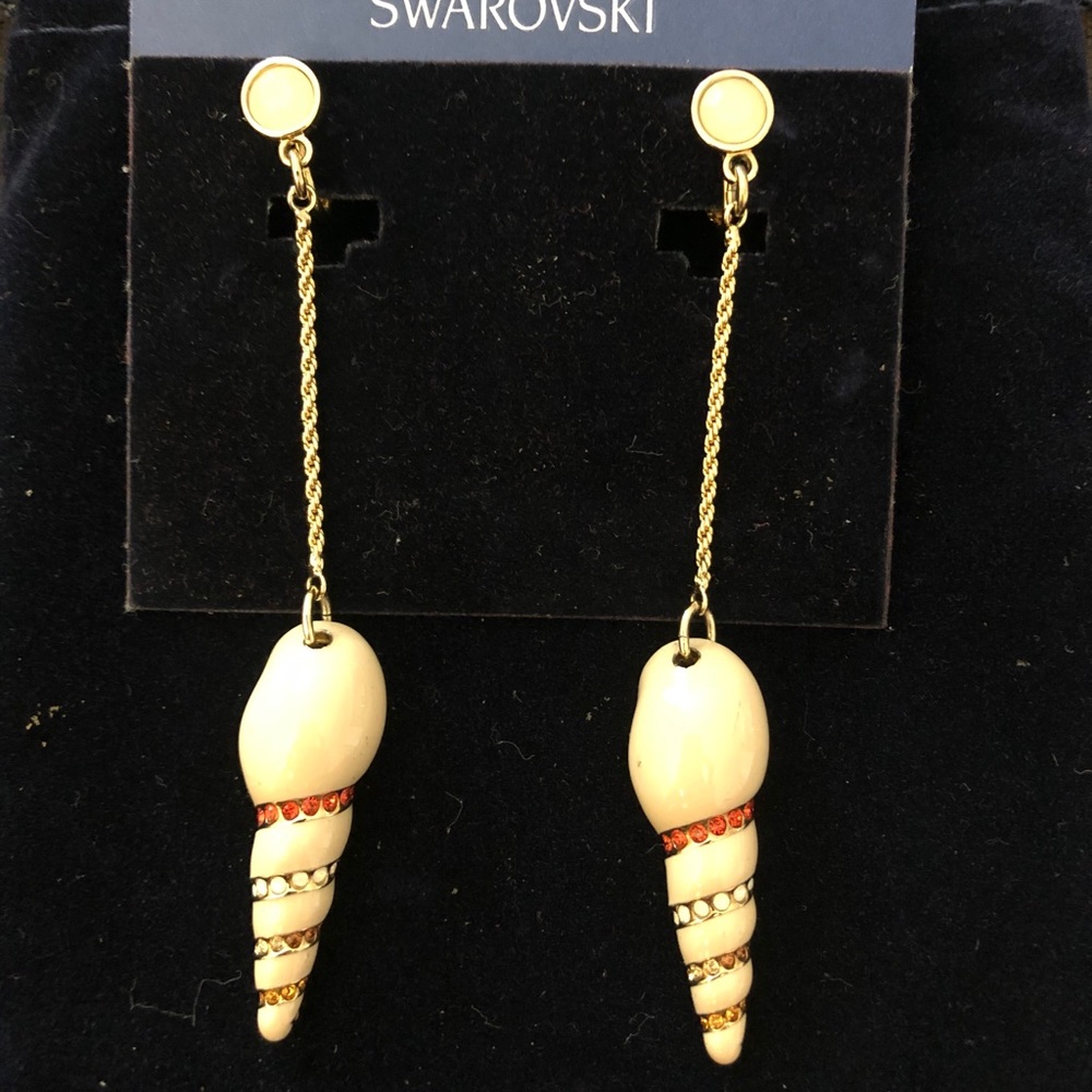 Authentic Swarovski clip earrings
